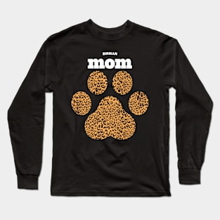 Haute Leopard Birman Mom Cat Paw WIth Rich Leopard Print Long Sleeve T-Shirt